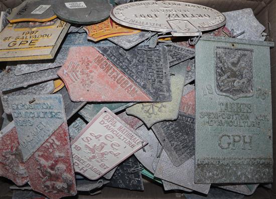 A quantity of French poultry plaques